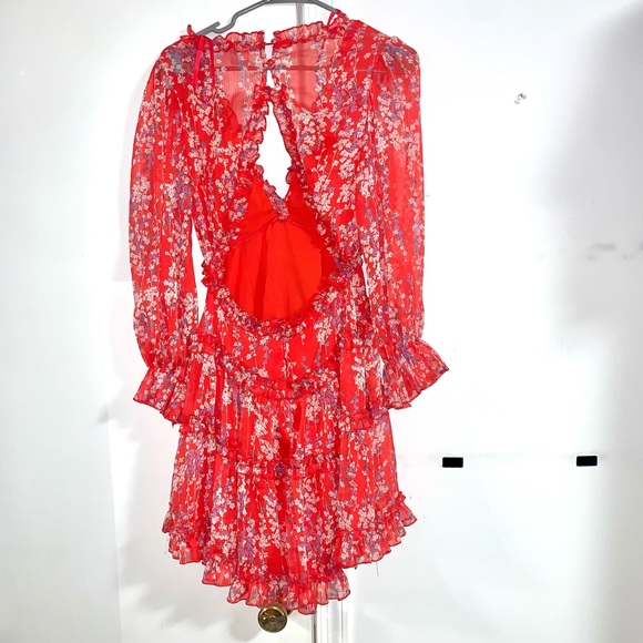 Floral Open Back Dress - Picture 2 of 4